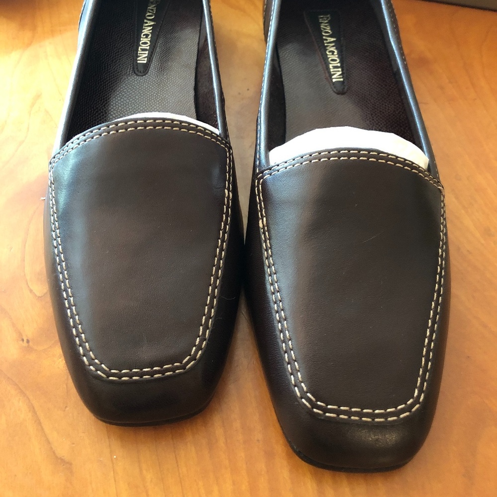 Enzo Angolini Liberty Loafers Dark Brown, Size 7.5